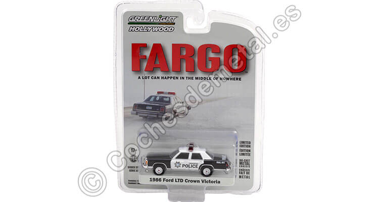 1986 Ford LTD Crown Victoria Minnesota Police Fargo 1996 Hollywood Series 35 1:64 Greenlight 44950B