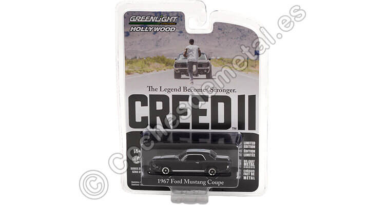 1967 Ford Mustang Coupe Creed II Hollywood Series 35 1:64 Greenlight 44950F