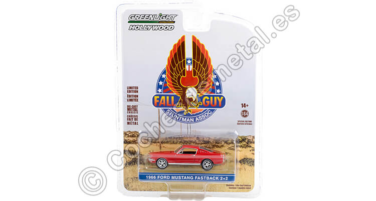 1966 Ford Mustang Fastback 2+2 Fall Guy Stuntman Association 1:64 Greenlight 44965A