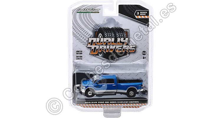2018 Dodge Ram Harvest Edition New Holland Dually Drivers Series 3 1:64 Greenlight 46030D