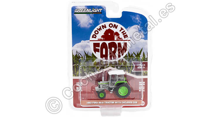 1992 Tractor Ford 5610 con la Cabina Cerrada Down on the Farm Series 5 1:64 Greenlight 48050F