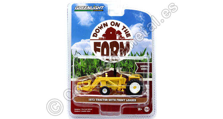 1972 Oliver 1555 con Cargadora Frontal Down on the Farm Series 6 Amarillo 1:64 Greenlight 48060B