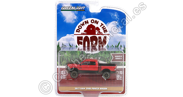 2017 Dodge Ram 2500 Power Wagon Down on the Farm Series 8 Rojo Sucio 1:64 Greenlight 48080E