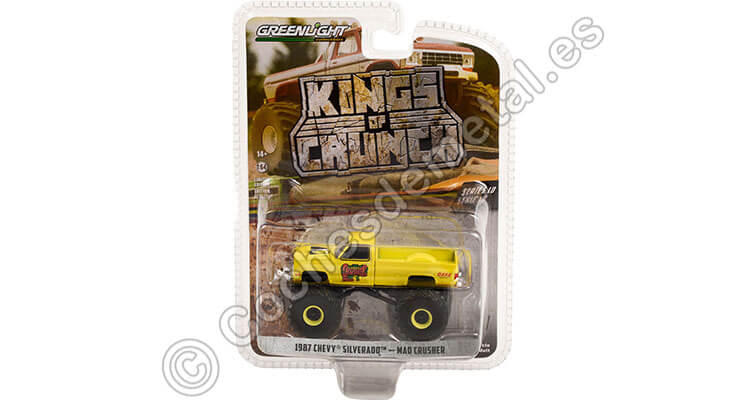 1987 Chevy Silverado Monster Truck Mad Crusher Kings of Crunch Series 10 1:64 Greenlight 49100C
