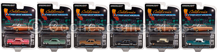 Lote de 6 Modelos California Lowriders Series 1 1:64 Greenlight 63010