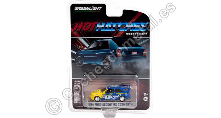 1994 Ford Escort RS Cosworth Nº1 Wilson/Thomas Ganador Rally Ulster Hot Hatches Series 2 1:64 Greenlight 63020E