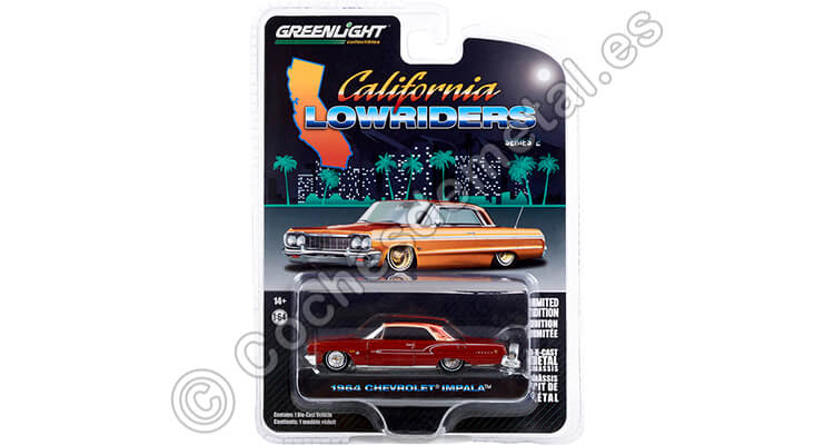 1963 Chevrolet Impala Con Kit Continental California Lowriders Series 2 1:64 Greenlight 63030B