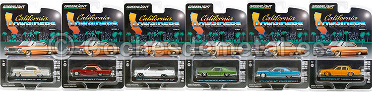 Lote de 6 Modelos California Lowriders Series 2 1:64 Greenlight 63030