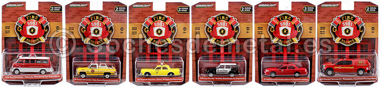 Lote de 6 Modelos Fire & Rescue Series 2 1:64 Greenlight 67020