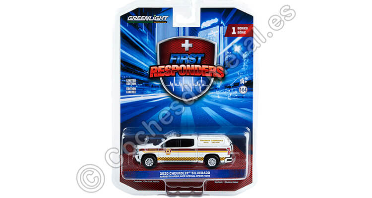 2020 Chevrolet Silverado Narberth Ambulance Pennsylvania Primera Respuesta Series 1 1:64 Greenlight 67040E