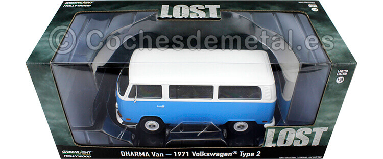 1971 Volkswagen Bus T2B Lost TV series Azul 1:24 Greenlight 84033