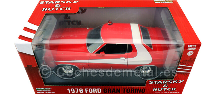 1974 Ford Gran Torino Starsky & Hutch Rojo/Blanco 1:24 Greenlight 84042