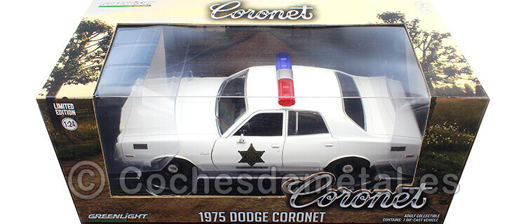 1975 Dodge Coronet  Sheriff del Condado de Hazzard Blanco 1:24 Greenlight 84104