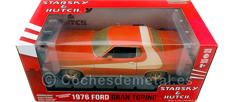 1974 Ford Gran Torino Starsky & Hutch Sucio Rojo/Blanco 1:24 Greenlight 84121
