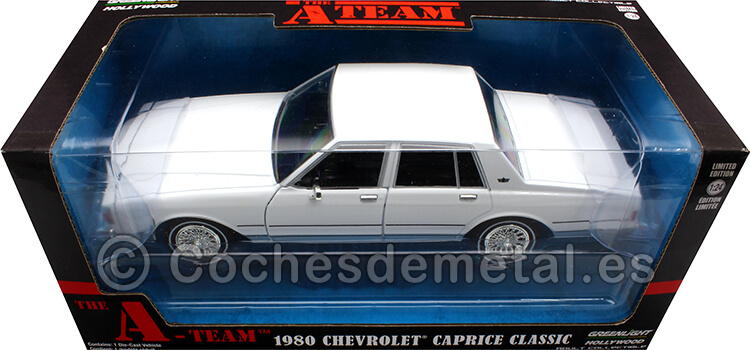 1980 Chevrolet Caprice Classic The A-Team. El Equipo-A Blanco 1:24 Greenlight 84181