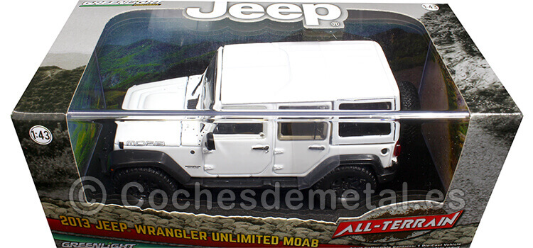 2013 Jeep Wrangler Unlimited MOAB Blanco 1:43 Greenlight 86176