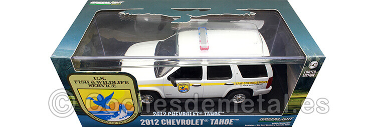 2012 Chevrolet Tahoe Servicio Forestal Americano Blanco 1:43 Greenlight 86190