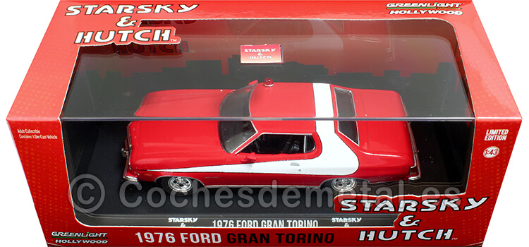 1974 Ford Gran Torino Starsky & Hutch Rojo/Blanco 1:43 Greenlight 86442