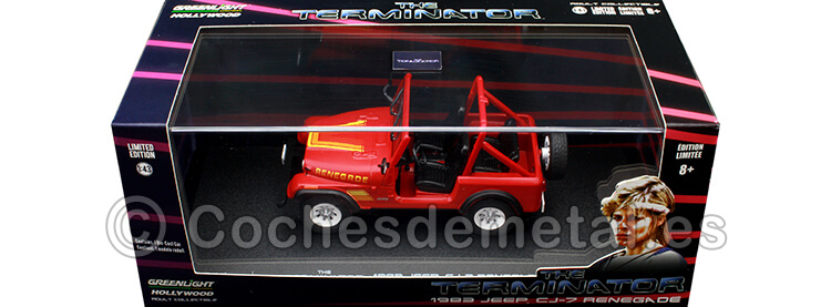 1983 Jeep Renegade CJ-7 Terminator Rojo 1:43 Greenlight 86533