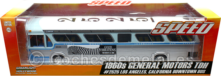 1960 General Motors TDH Nº2525 L.A. California Downtown Autobús SPEED 1:43 Greenlight 86544
