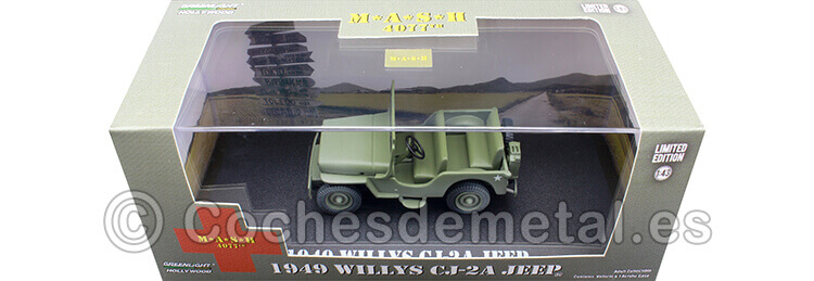 1952 Jeep Willys M38 A1 M.A.S.H. 4077th Verde 1:43 Greenlight 86592