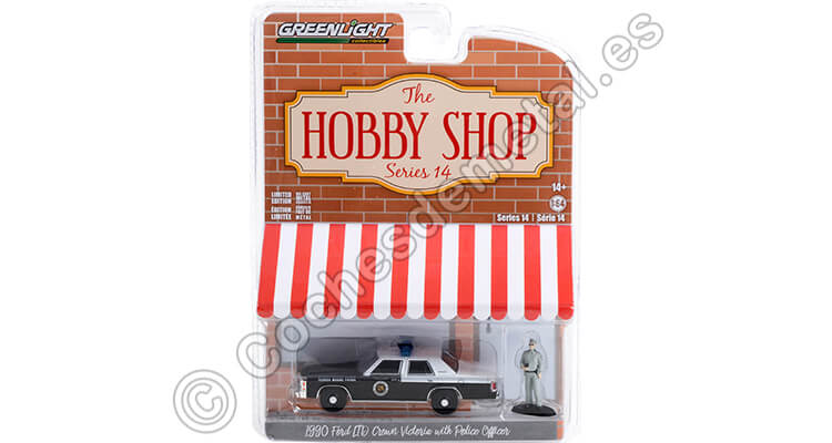 1990 Ford LTD Crown Victoria Police The Hobby Shop Series 14 1:64 Greenlight 97140D