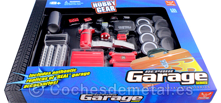 Set de Accesorios para taller de Reparación 1:24 Hobby Gear 18420