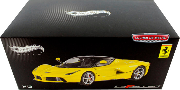 2013 Ferrari F70 LaFerrari Amarillo-Negro 1:43 Hot Wheels Elite BCT85
