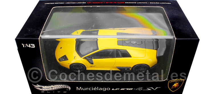 2013 Lamborghini Murcielago LP670-4 SV Amarillo 1:43 Hot Wheels Elite T6934
