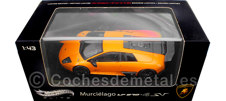 2013 Lamborghini Murcielago LP670-4 SV Naranja Metalizado 1:43 Hot Wheels Elite T6935