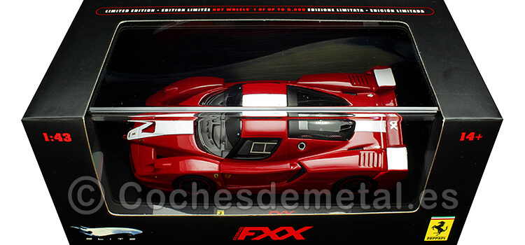 2005 Ferrari FXX Rojo/Blanco 1:43 Hot Wheels Elite N5605