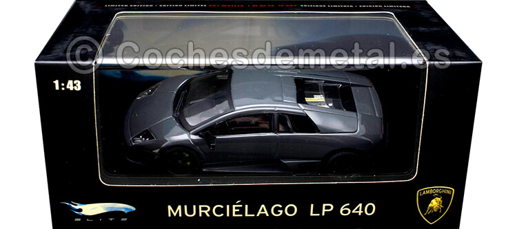 2001 Lamborghini Murcielago LP 640 Gris Metalizado 1:43 Hot Wheels Elite P4883