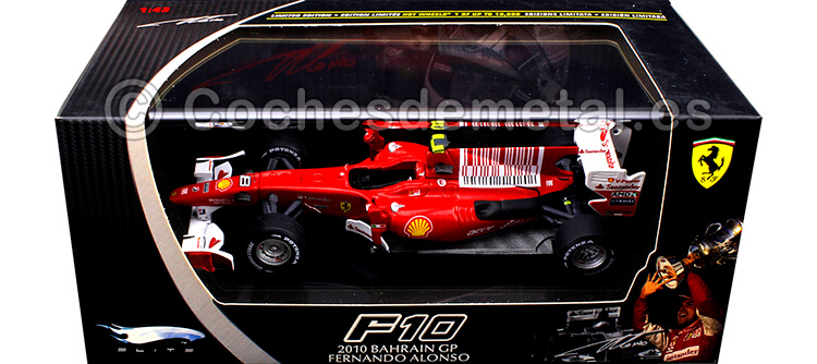 2010 Ferrari F10 Fernando Alonso Bahrain GP Edition 1:43 Hot Wheels Elite T6266
