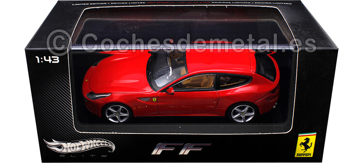 2011 Ferrari FF FOUR Rojo 1:43 Hot Wheels Elite W1187