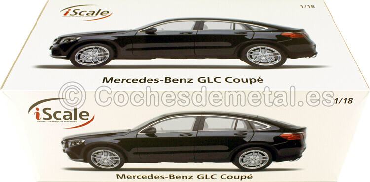 2018 Mercedes-Benz GLC Coupe (C253) Negro 1:18 iScale 118000000003