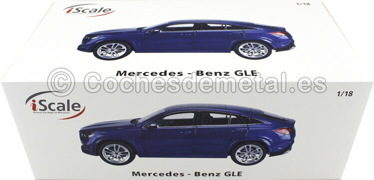 2020 Mercedes-Benz GLE Coupe (C167) Azul Brillante 1:18 iScale 118000000051