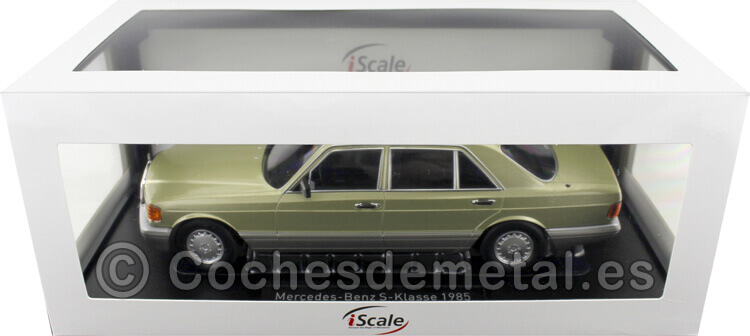 1985 Mercedes-Benz 560 SEL Clase S Facelift (W126) Plata Astral 1:18 iScale 118000000061
