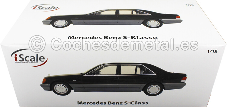 1994 Mercedes-Benz S500 (W140) Negro1:18 iScale 11800000047
