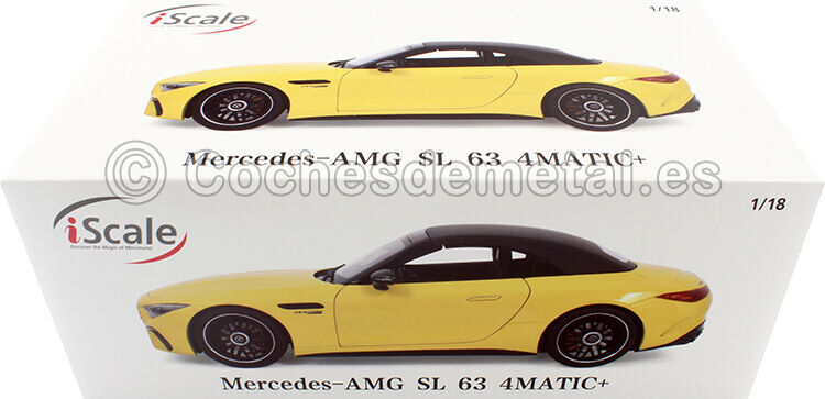 2022 Mercedes-Benz AMG SL 63 4Matic Convertible (R232) Amarillo Solar 1:18 iScale 180052