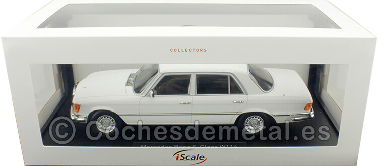 1975 Mercedes-Benz Clase S 450 SEL 6.9 (W116) Blanco 1:18 iScale 18081