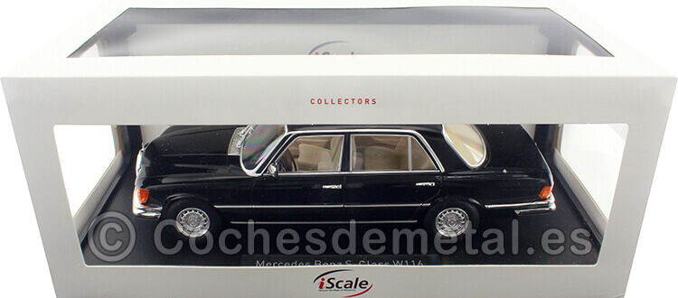 11975 Mercedes-Benz Clase S 450 SEL 6.9 (W116) Negro 1:18 iScale 18082