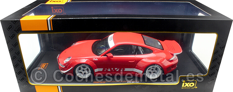 2023 Porsche 911 (997) RWB Rauh-Welt Rojo/Blanco 1:18 IXO Models 18CMC168.22