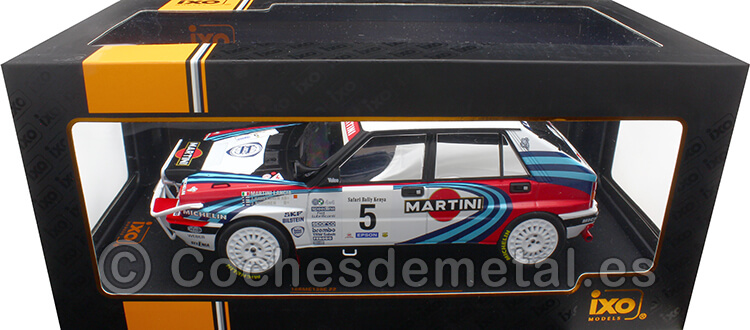 1990 Lancia Delta Integrale 16V Marini Nº5 Kankkunen/Piironen Rally Safari 1:18 IXO Models 18RMC139C