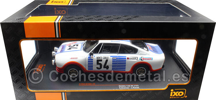 1977 Skoda 130 RS Nº54 S.Kvaizar/J.Kotek Rallye Monte Carlo 1:24 IXO Models 24RAL030B.22