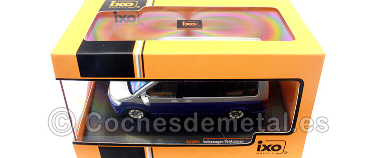 2017 Volkswagen VW T6 Multivan Plateado/Azul 1:43 IXO Models CLC390N