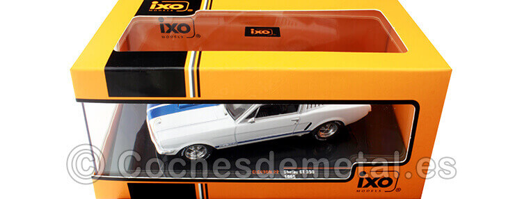 1965 Ford Mustang Shelby GT 350 Blanco/Azul 1:43 IXO Models CLC438N