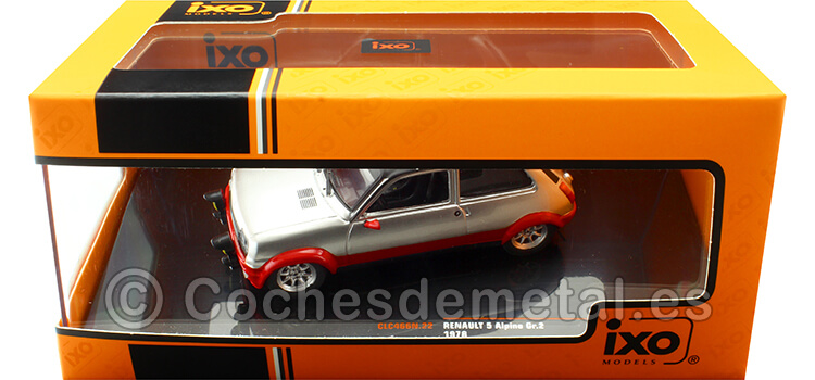 1978 Renault 5 R5 Alpine Gr.2 Plateado/Rojo 1:43 IXO Models CLC466N