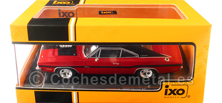 1970 Dodge Charger R/T Rojo/Negro 1:43 IXO Models CLC475N.22