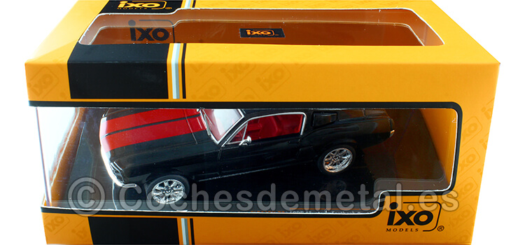 1967 Ford Mustang Fastback Custom Negro/Rojo 1:43 IXO Models CLC478N.22