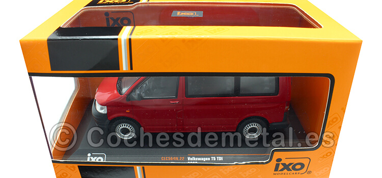 2003 Volkswagen T5 Minibus Rojo 1:43 IXO Models CLC564N.22